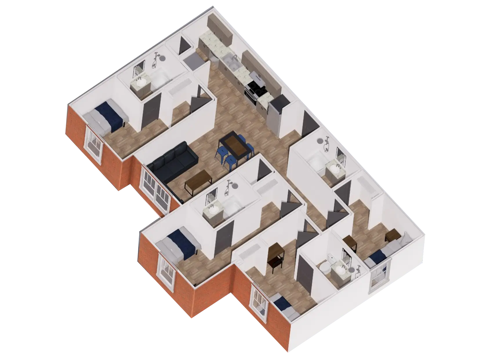 4 Bedroom Floorplan