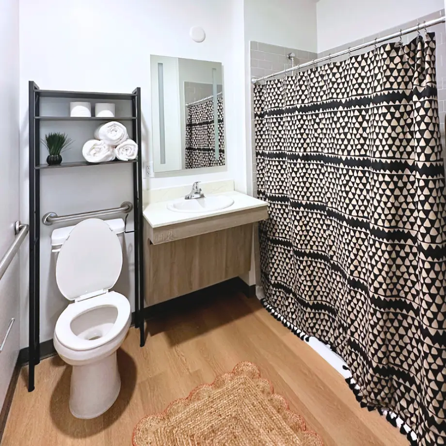 an apartment bathroom