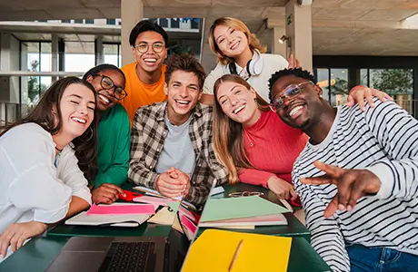 group of diverse young adults